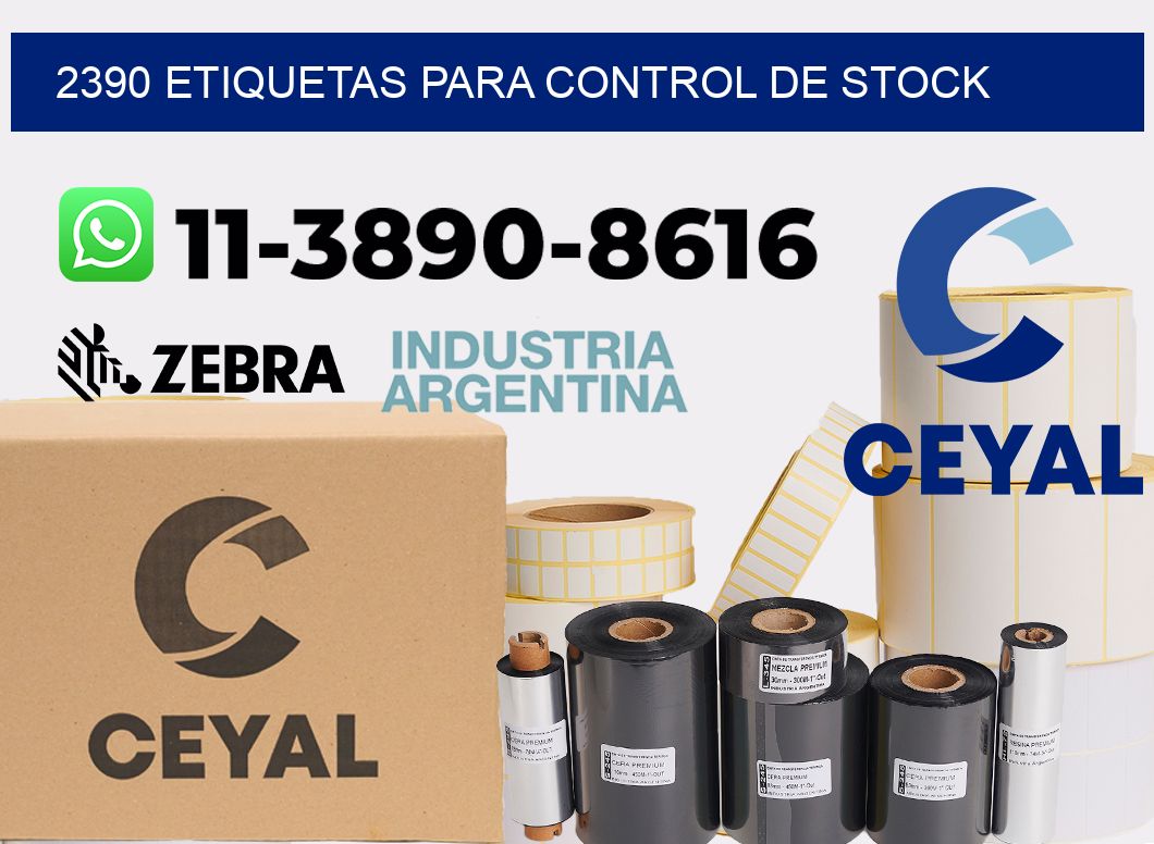 2390 Etiquetas para control de stock