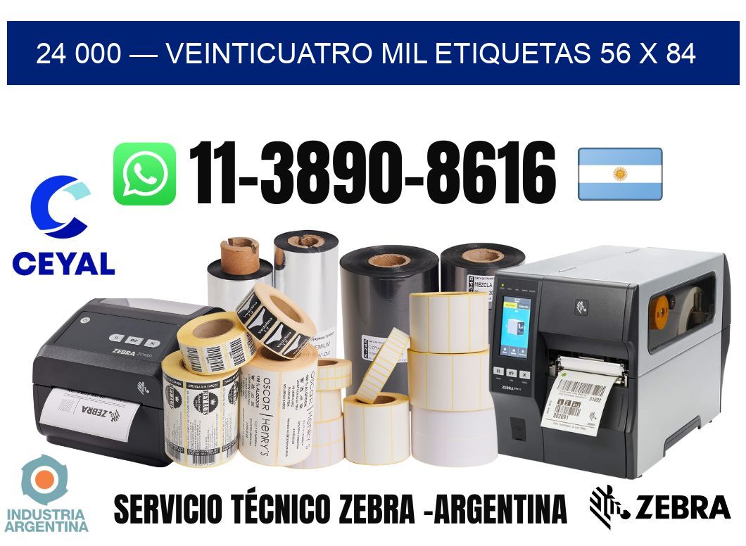 24 000 — veinticuatro mil etiquetas 56 x 84