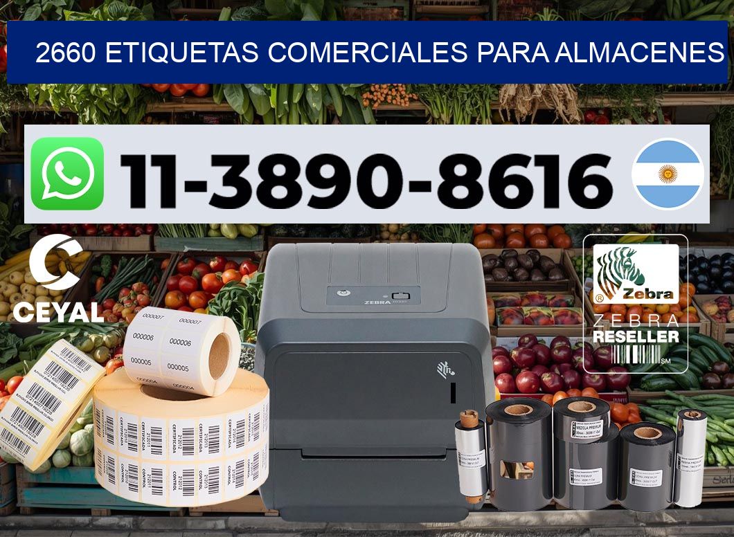 2660 Etiquetas comerciales para almacenes