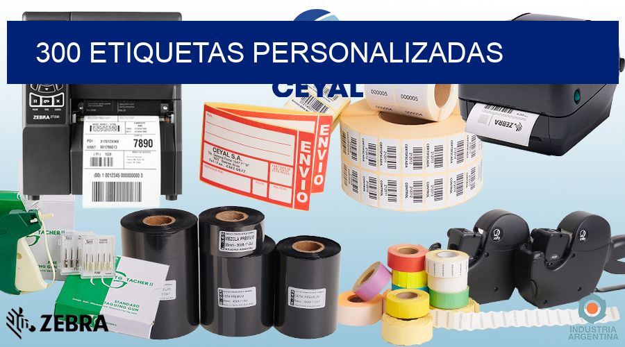 300 etiquetas personalizadas