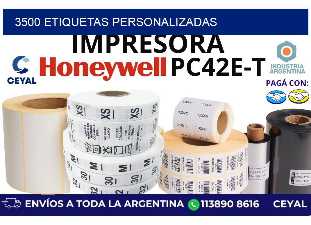 3500 etiquetas personalizadas
