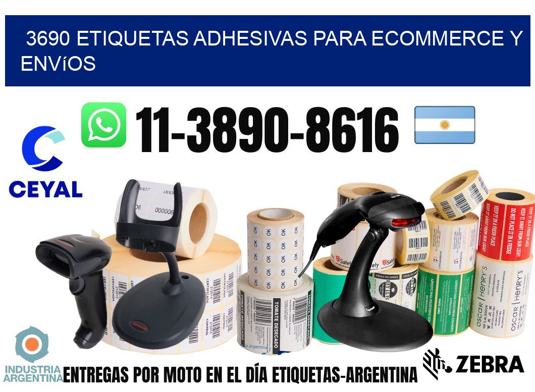 3690 Etiquetas adhesivas para ecommerce y envíos