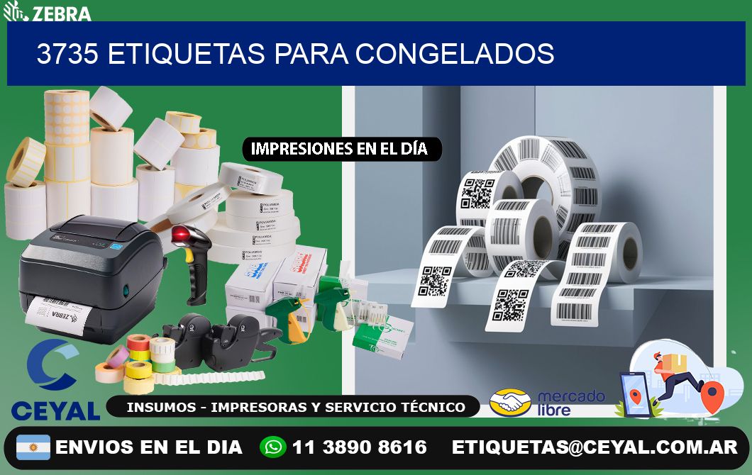3735 Etiquetas para congelados