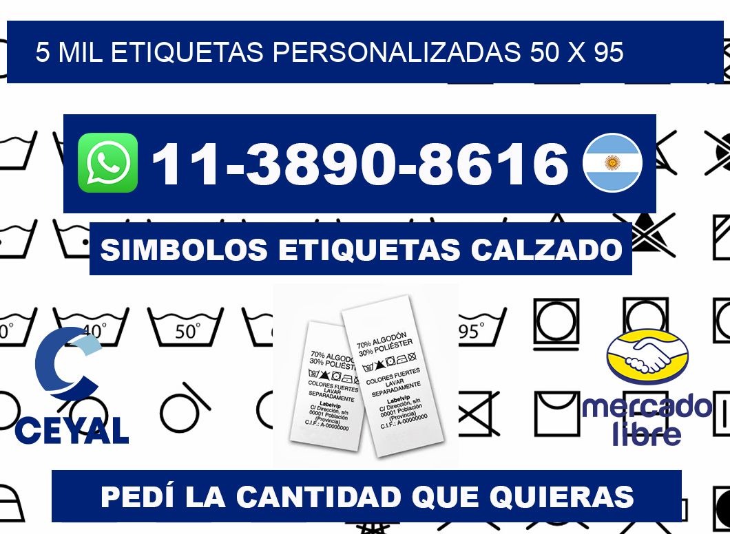 5 mil etiquetas personalizadas 50 x 95