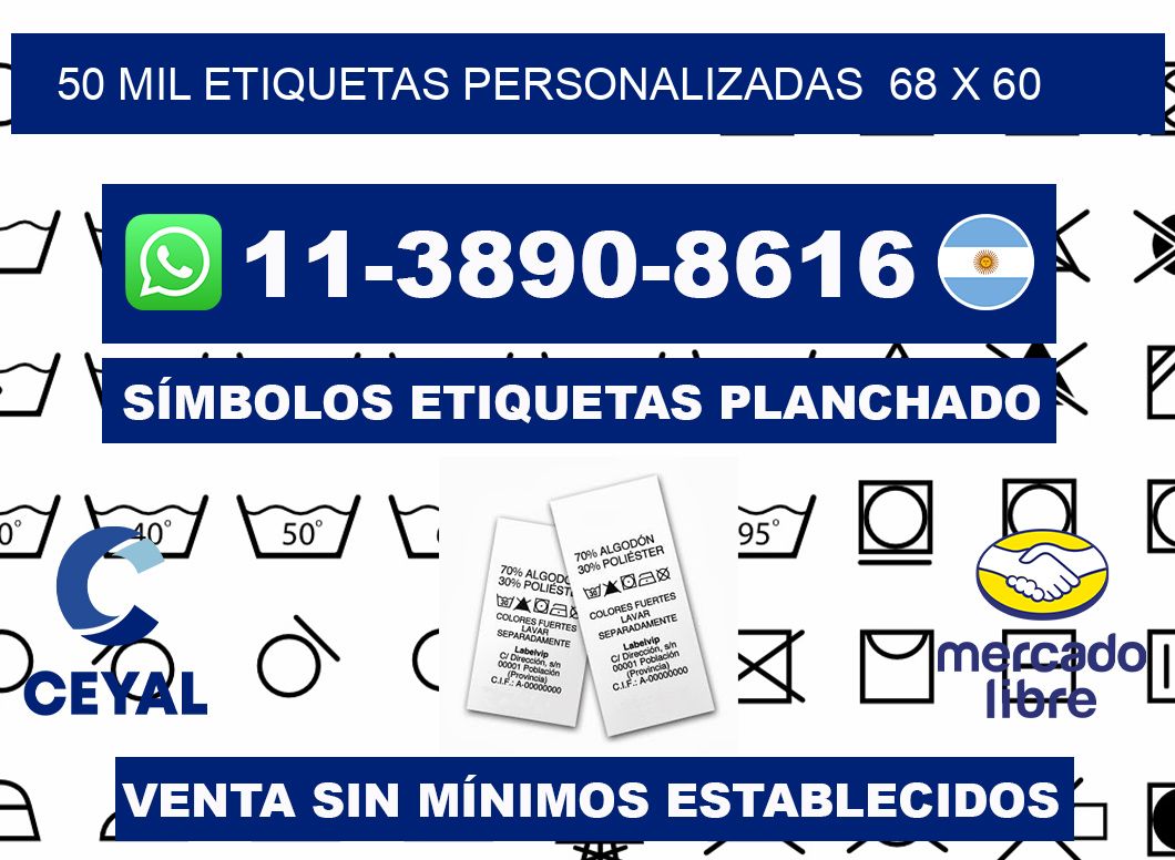 50 mil etiquetas personalizadas  68 x 60
