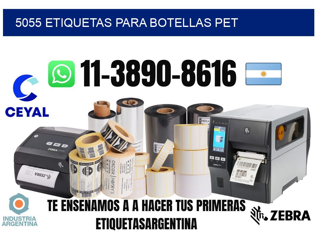 5055 Etiquetas para botellas PET
