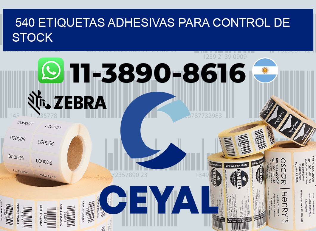 540 Etiquetas adhesivas para control de stock