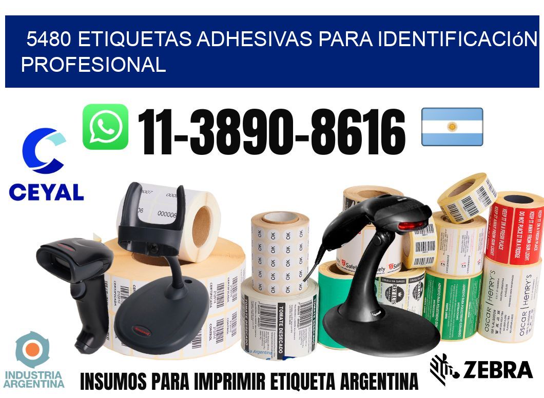 5480 Etiquetas adhesivas para identificación profesional