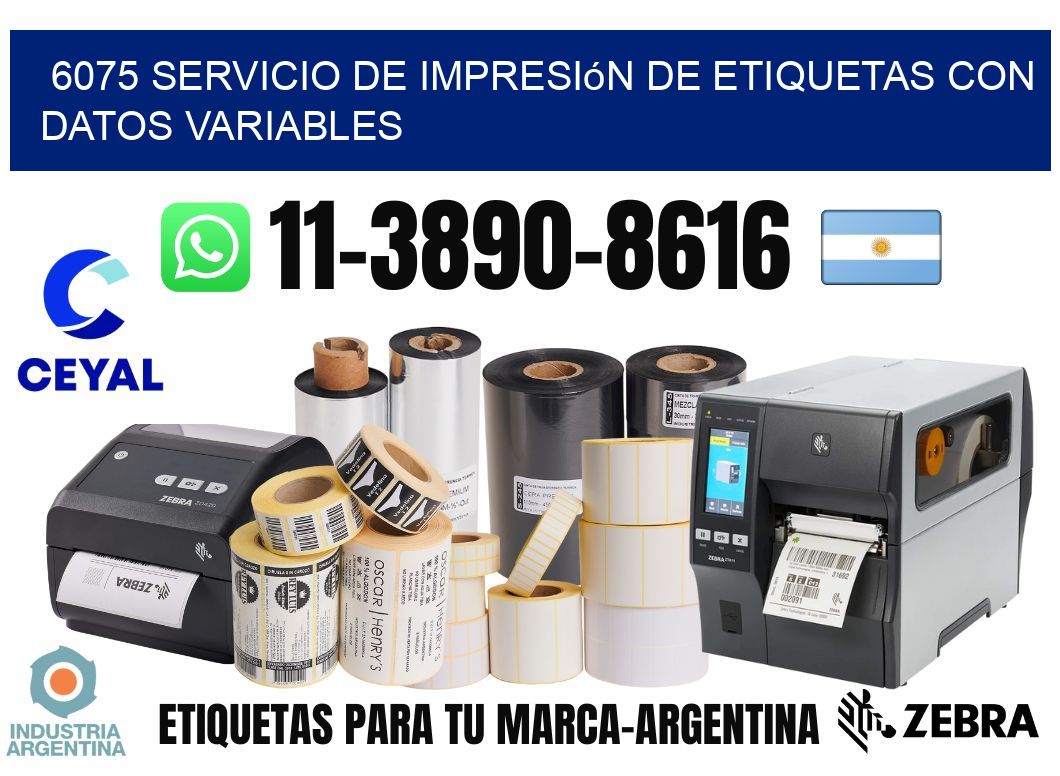 6075 Servicio de impresión de etiquetas con datos variables