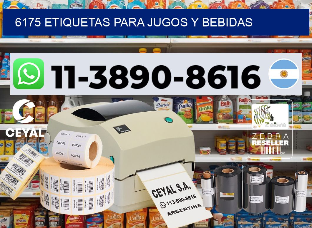 6175 Etiquetas para jugos y bebidas