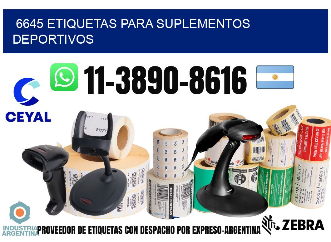 6645 Etiquetas para suplementos deportivos