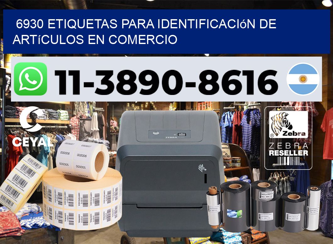 6930 Etiquetas para identificación de artículos en comercio
