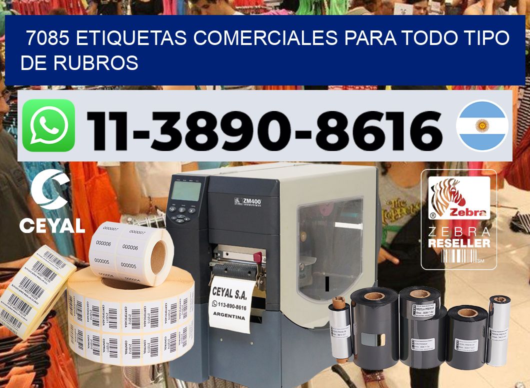 7085 Etiquetas comerciales para todo tipo de rubros