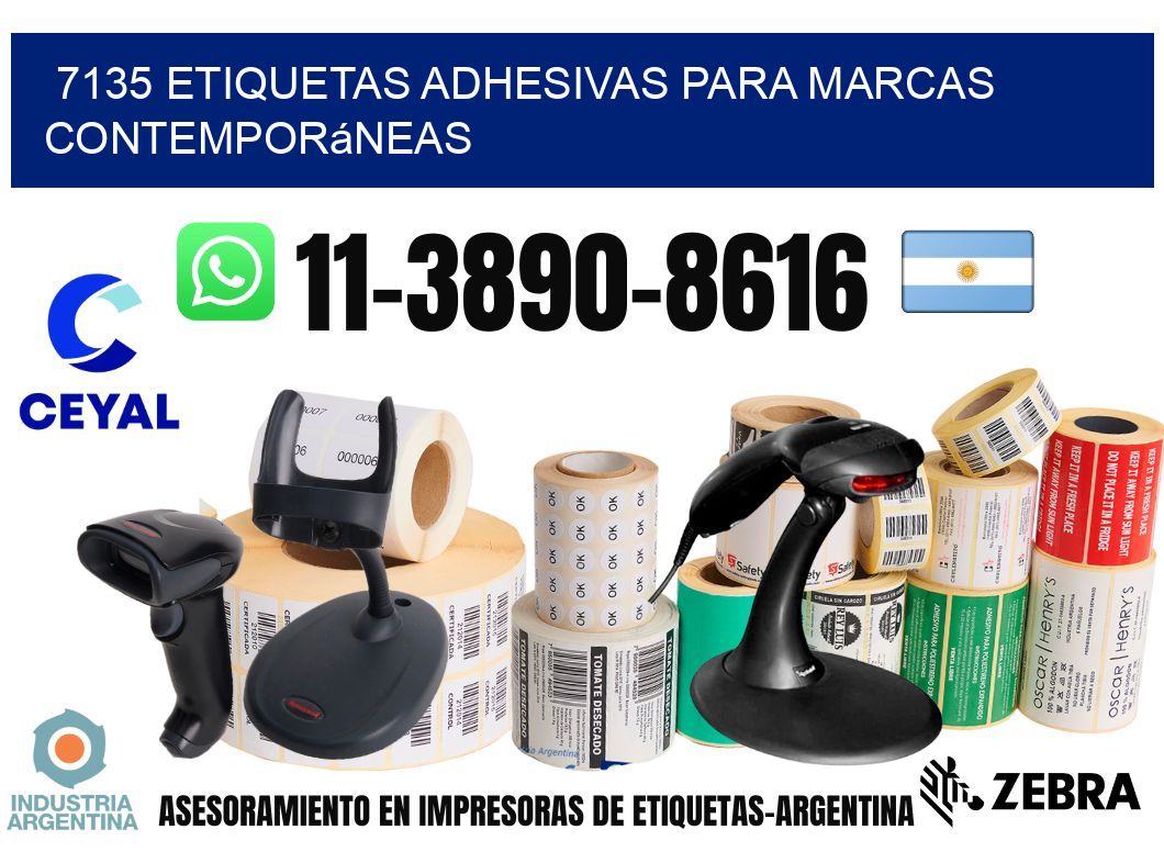 7135 Etiquetas adhesivas para marcas contemporáneas