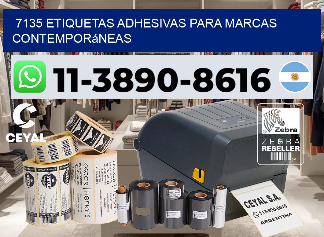 7135 Etiquetas adhesivas para marcas contemporáneas
