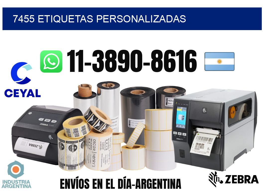 7455 etiquetas personalizadas