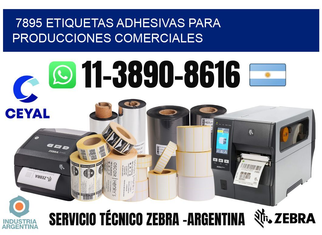 7895 Etiquetas adhesivas para producciones comerciales