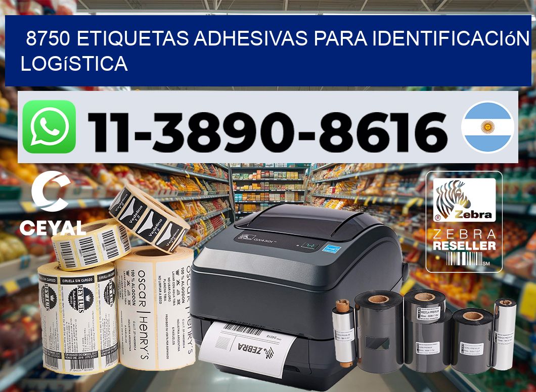8750 Etiquetas adhesivas para identificación logística
