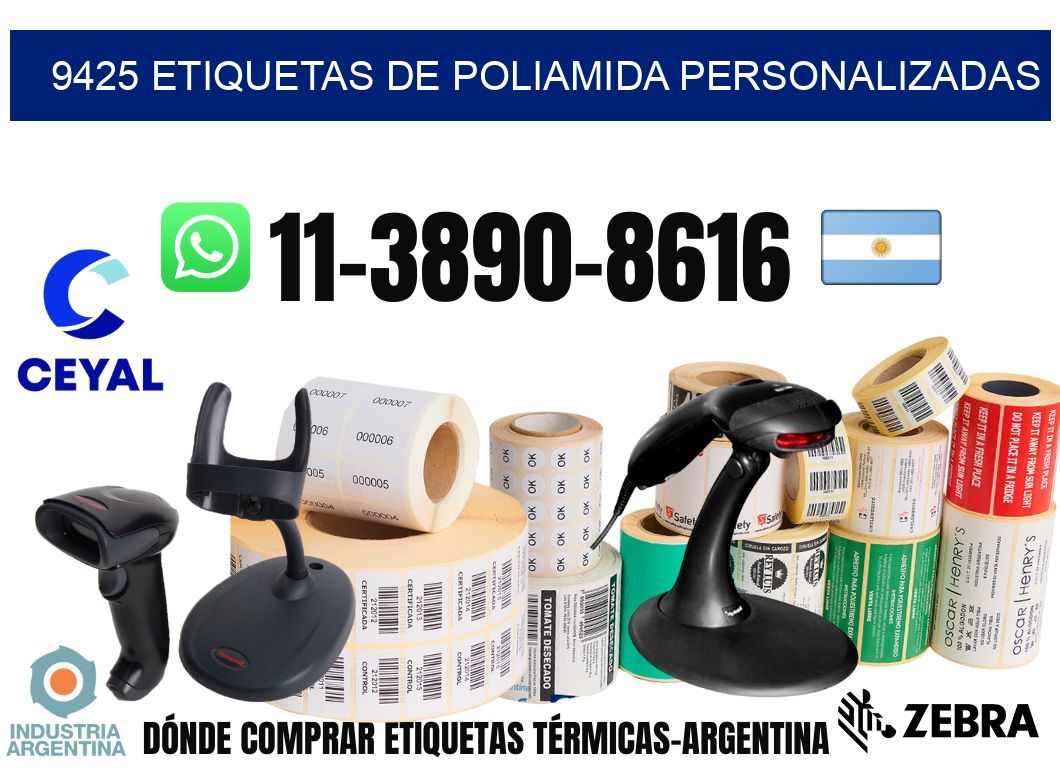 9425 Etiquetas de poliamida personalizadas
