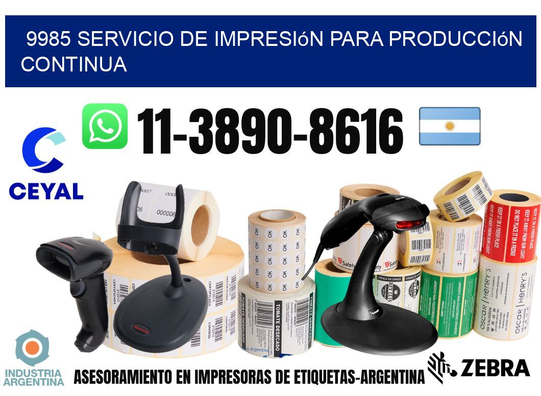 9985 Servicio de impresión para producción continua