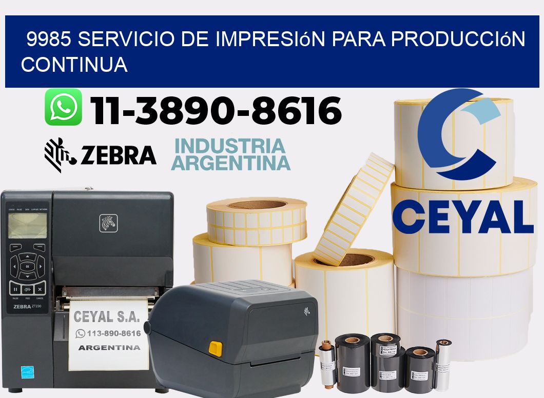 9985 Servicio de impresión para producción continua