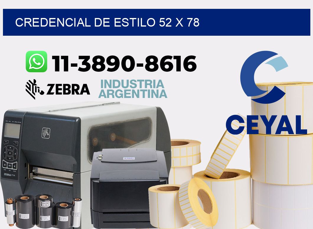 Credencial de estilo 52 x 78