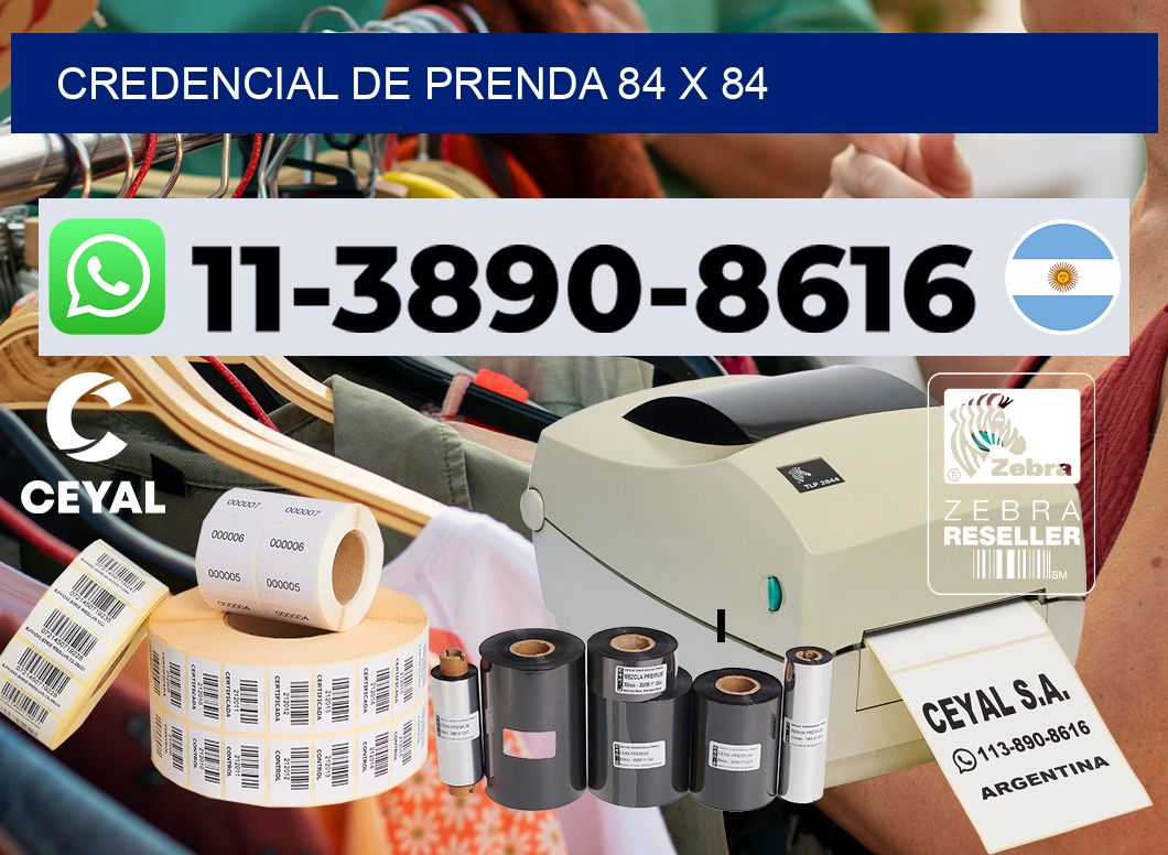 Credencial de prenda 84 x 84