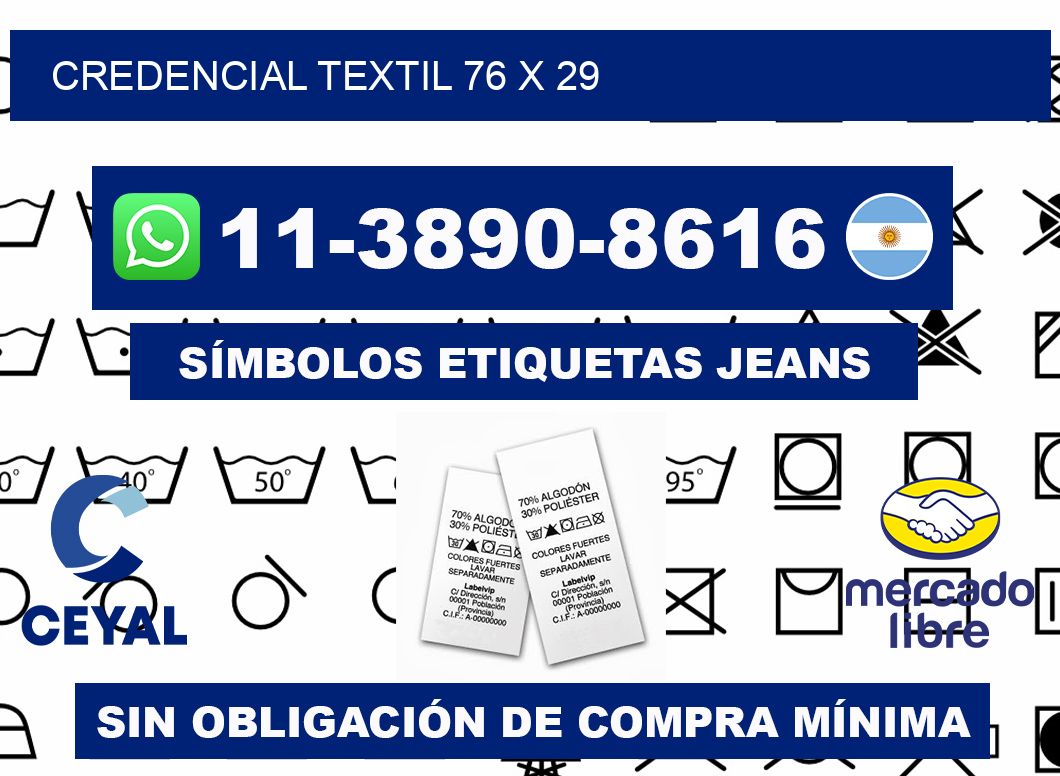 Credencial textil 76 x 29