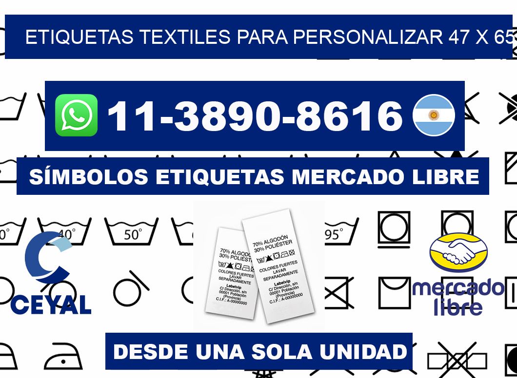 ETIQUETAS TEXTILES PARA PERSONALIZAR 47 x 65
