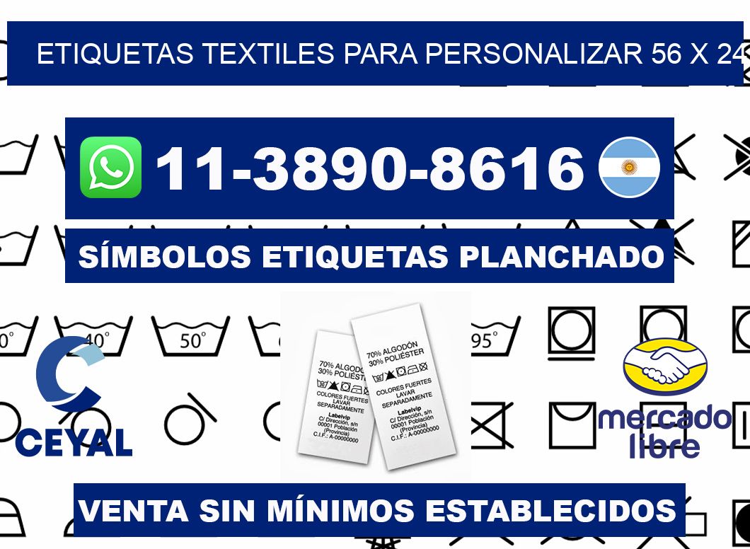 ETIQUETAS TEXTILES PARA PERSONALIZAR 56 x 24