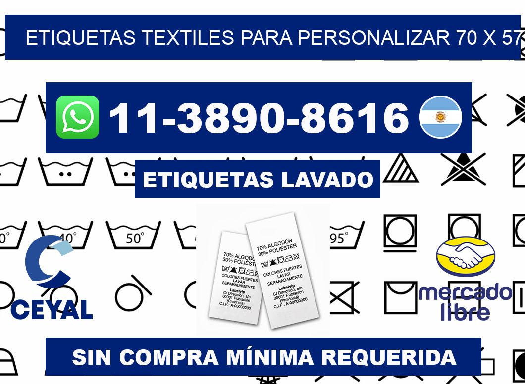ETIQUETAS TEXTILES PARA PERSONALIZAR 70 x 57