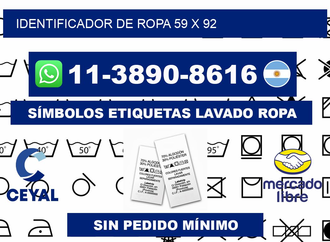 Identificador de ropa 59 x 92