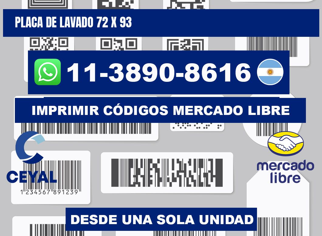 Placa de lavado 72 x 93