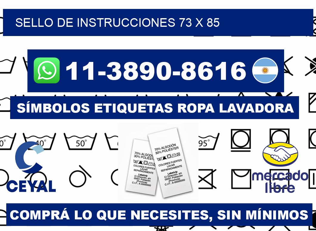 Sello de instrucciones 73 x 85