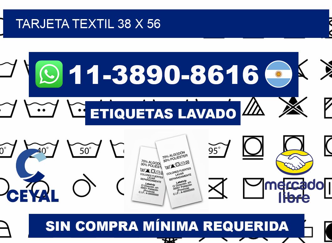 Tarjeta textil 38 x 56