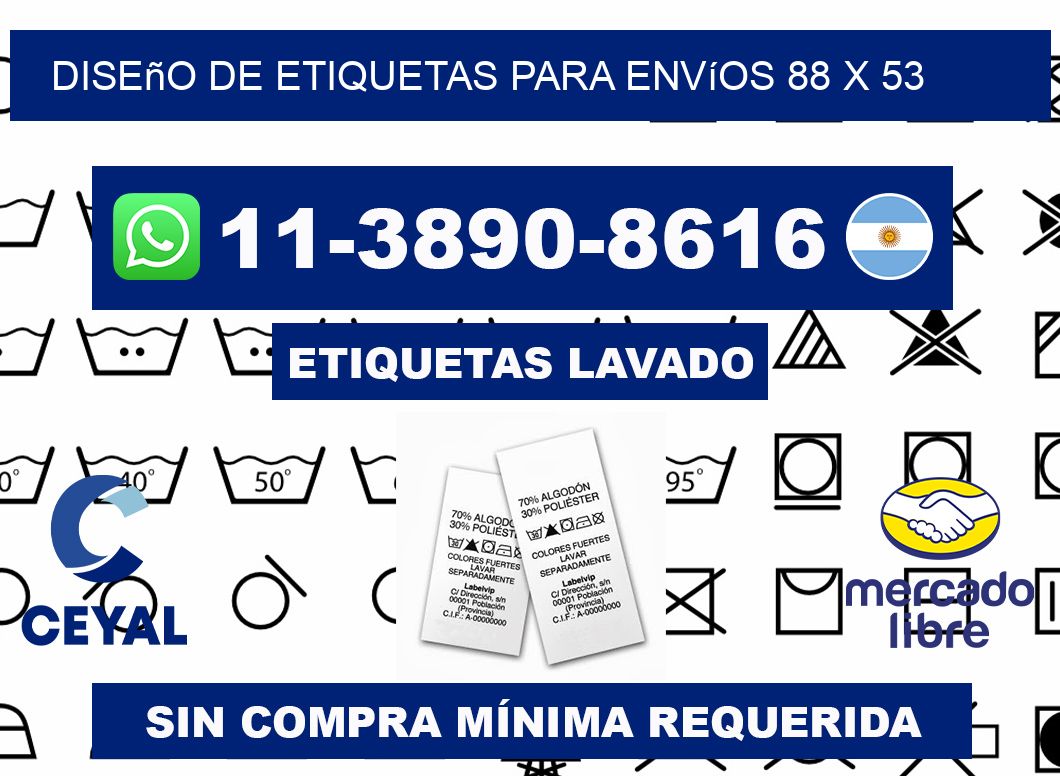 diseño de etiquetas para envíos 88 x 53