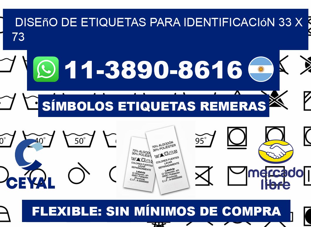 diseño de etiquetas para identificación 33 x 73
