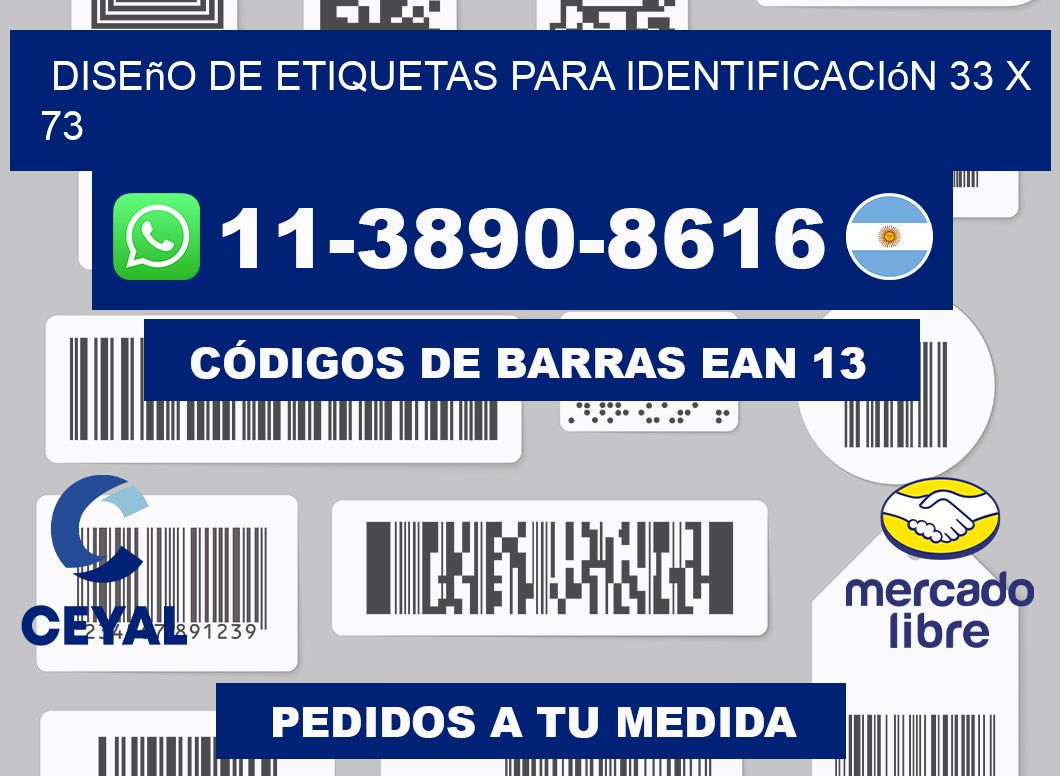 diseño de etiquetas para identificación 33 x 73