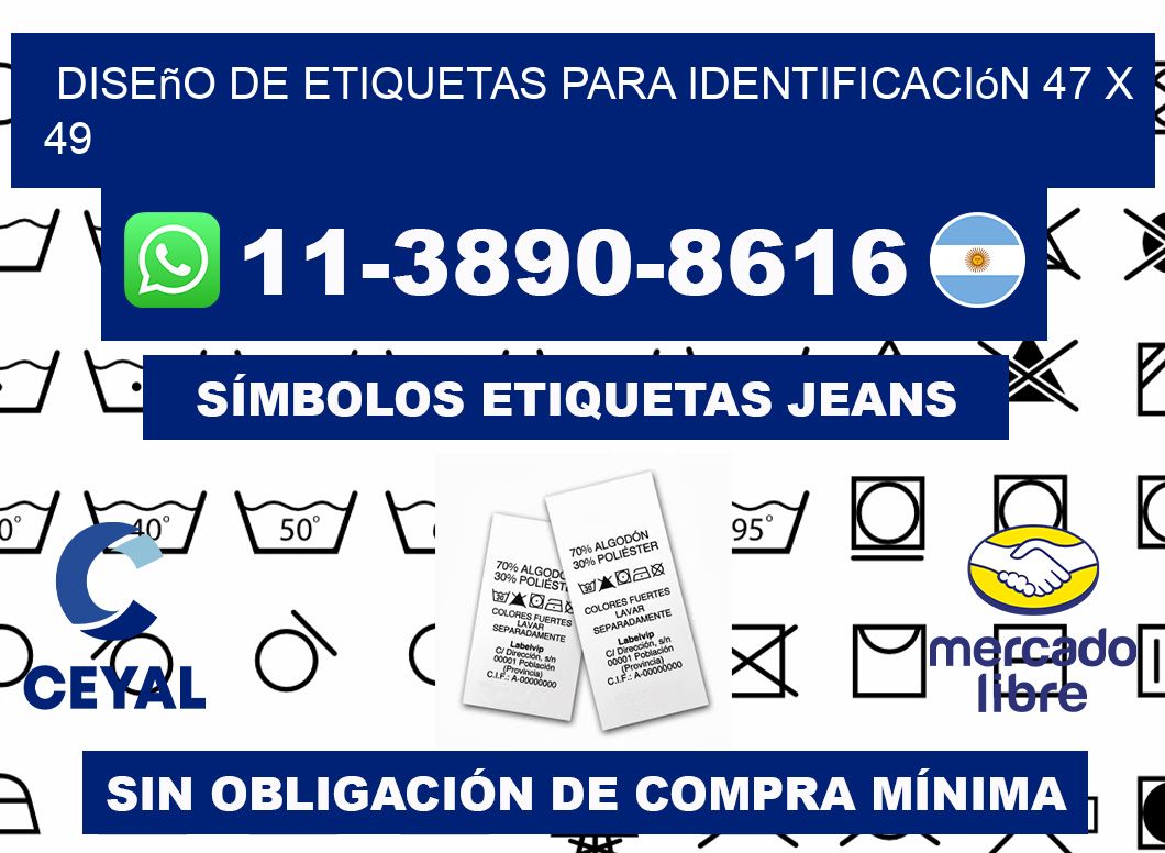 diseño de etiquetas para identificación 47 x 49