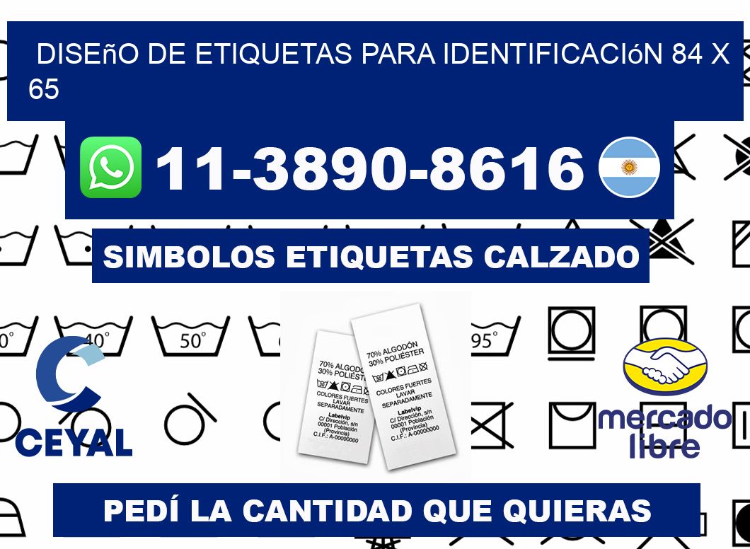 diseño de etiquetas para identificación 84 x 65