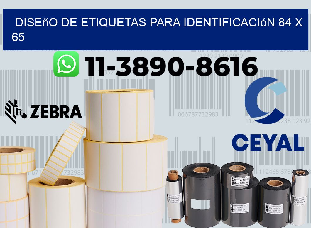 diseño de etiquetas para identificación 84 x 65