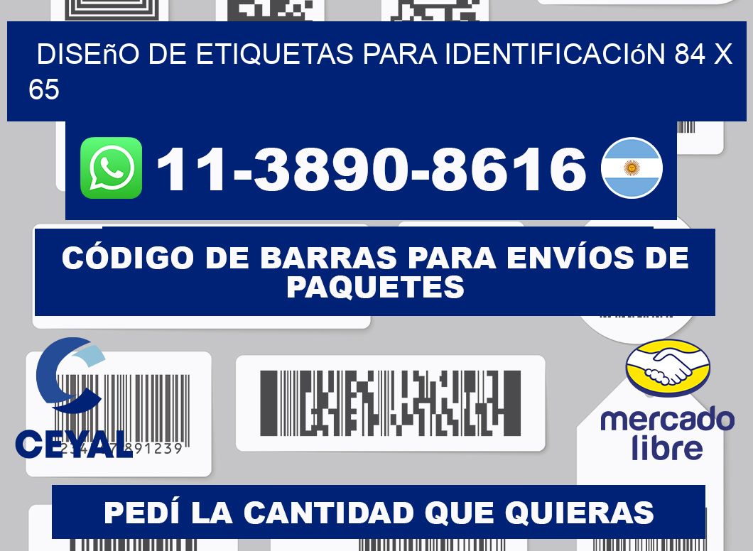 diseño de etiquetas para identificación 84 x 65