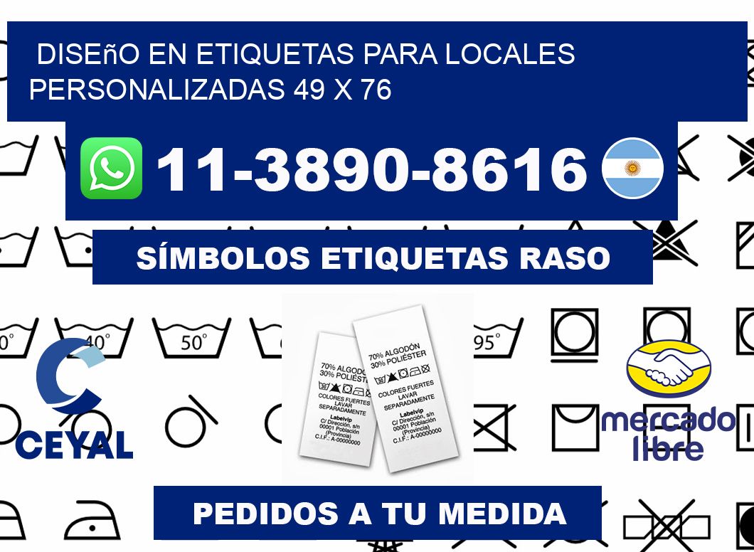 diseño en etiquetas para locales personalizadas 49 x 76