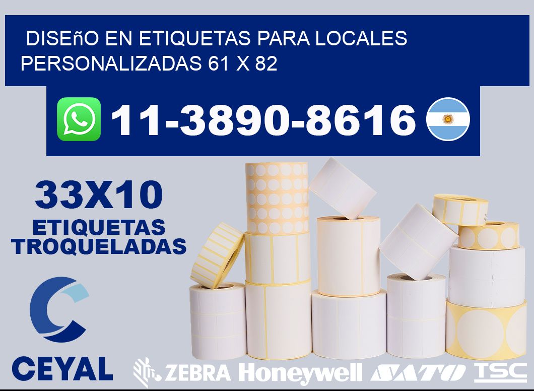 diseño en etiquetas para locales personalizadas 61 x 82