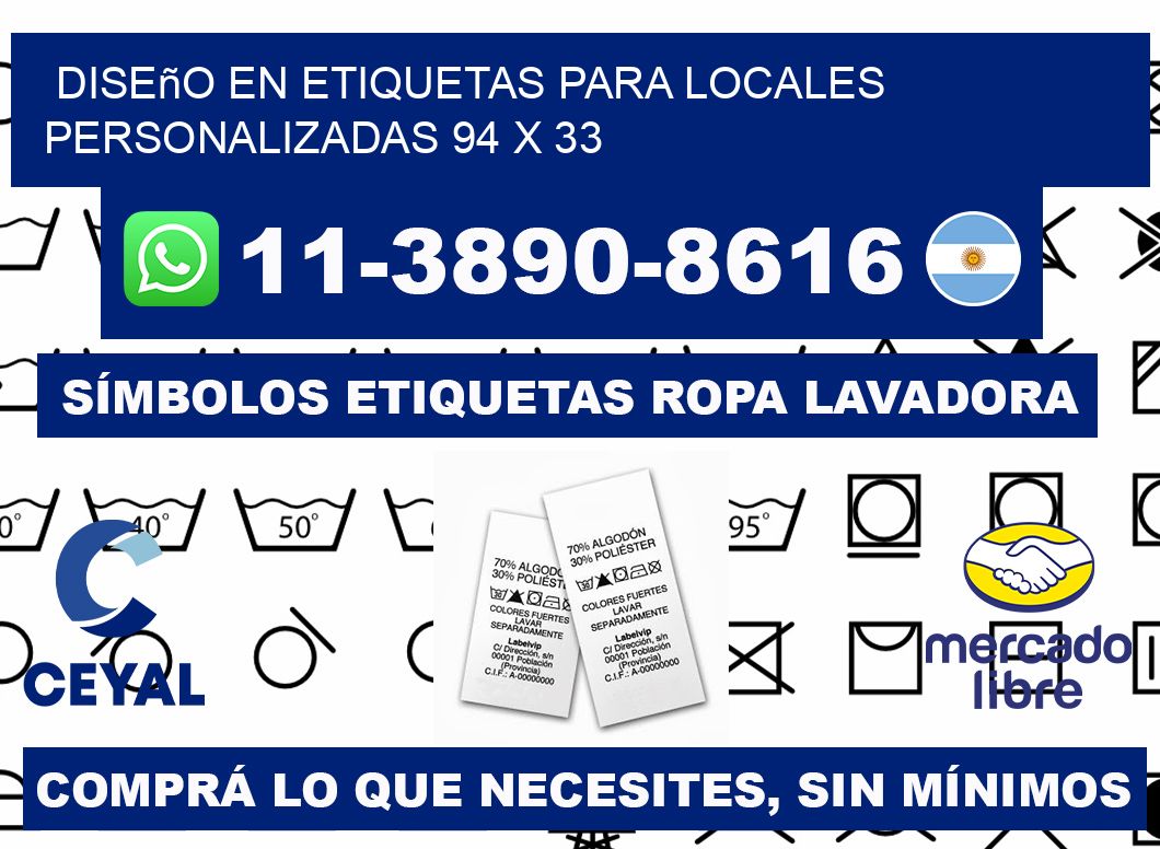 diseño en etiquetas para locales personalizadas 94 x 33