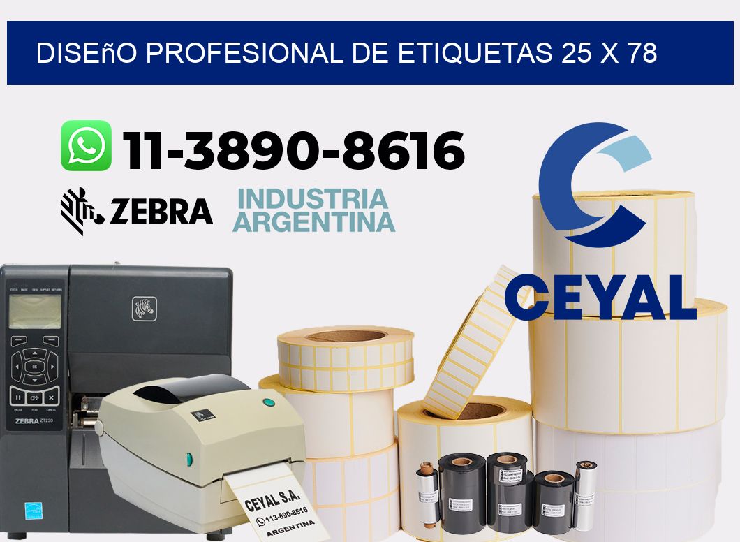 diseño profesional de etiquetas 25 x 78