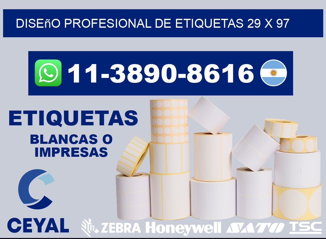 diseño profesional de etiquetas 29 x 97