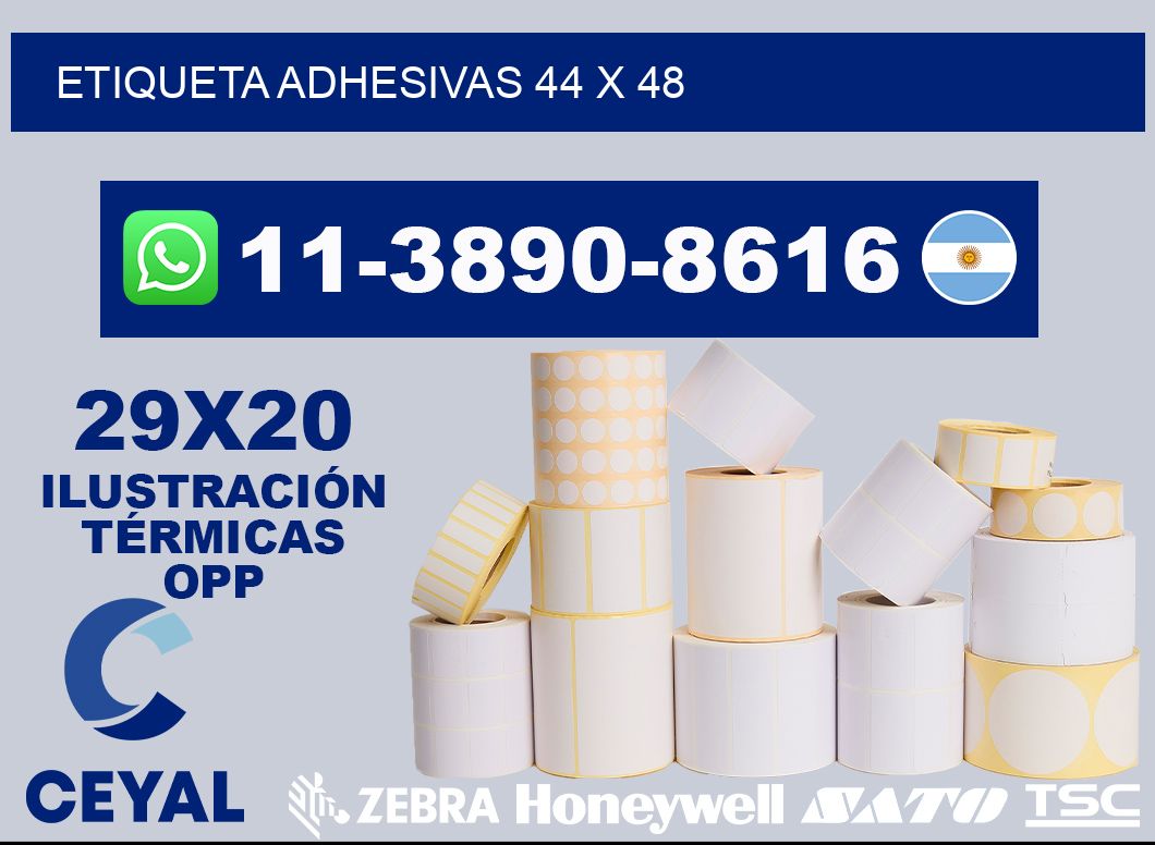 etiqueta adhesivas 44 x 48