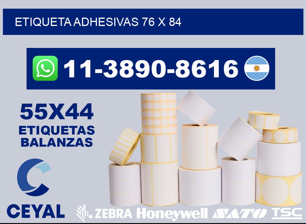 etiqueta adhesivas 76 x 84