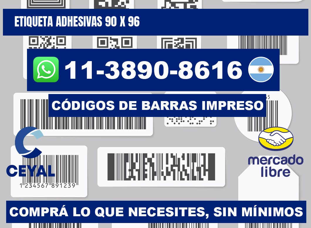 etiqueta adhesivas 90 x 96
